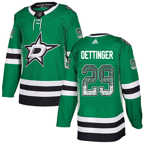 Adidas Men Dallas Stars #29 Jake Oettinger Green Home Authentic Drift Fashion Stitched NHL Jersey->dallas stars->NHL Jersey